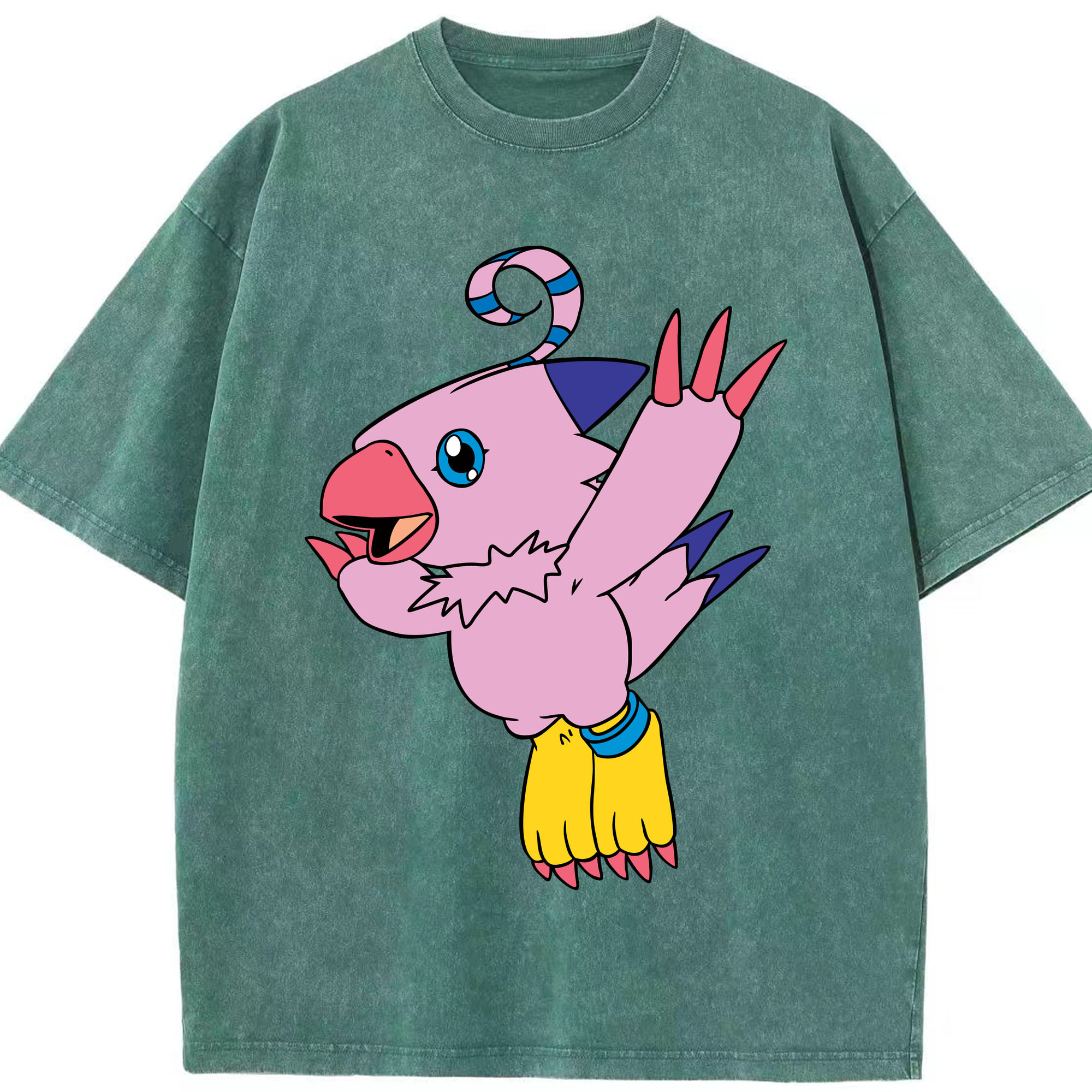 （画像用） Digimon デジタルモンスター/デジモン 綿100% ヴィンテージ風 半袖Tシャツ（フロントプリント）